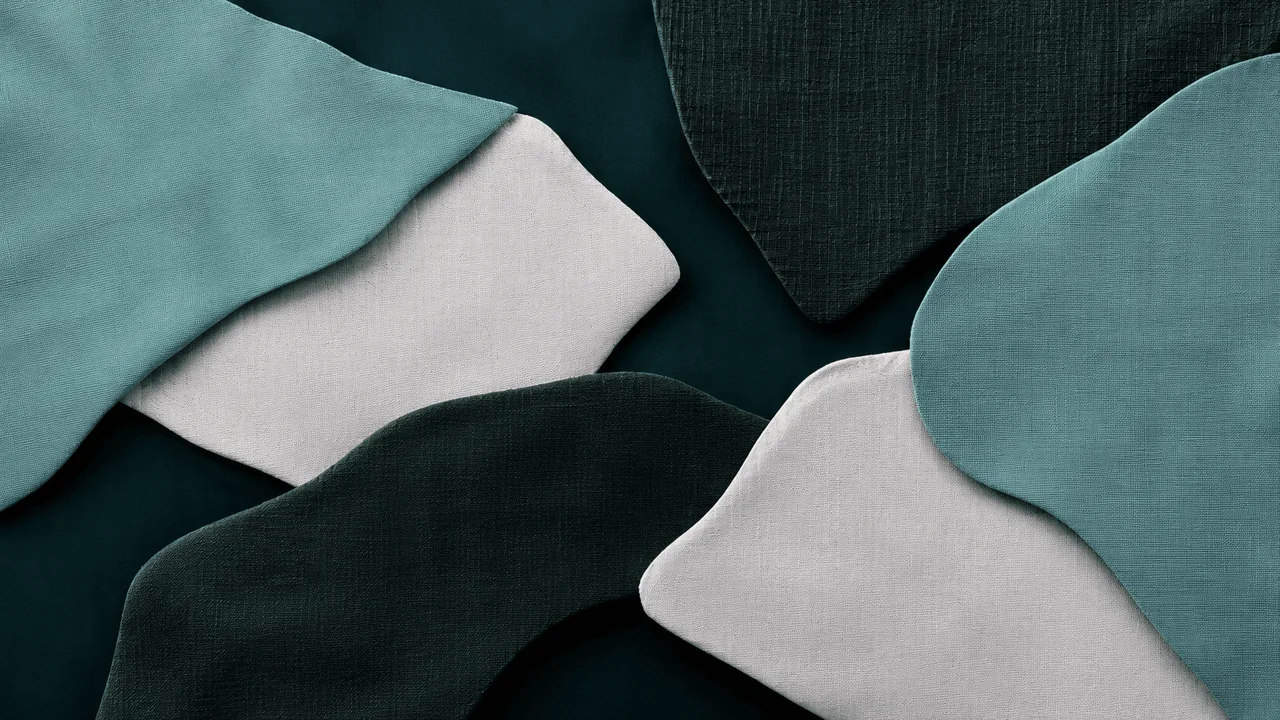 Six balanced textile cutouts representing disciplined legal reasoning.