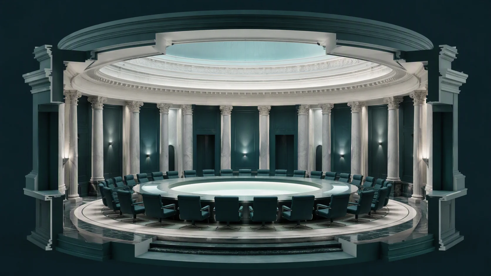 Text-free editorial scene of creditor governance in a voluntary liquidation.