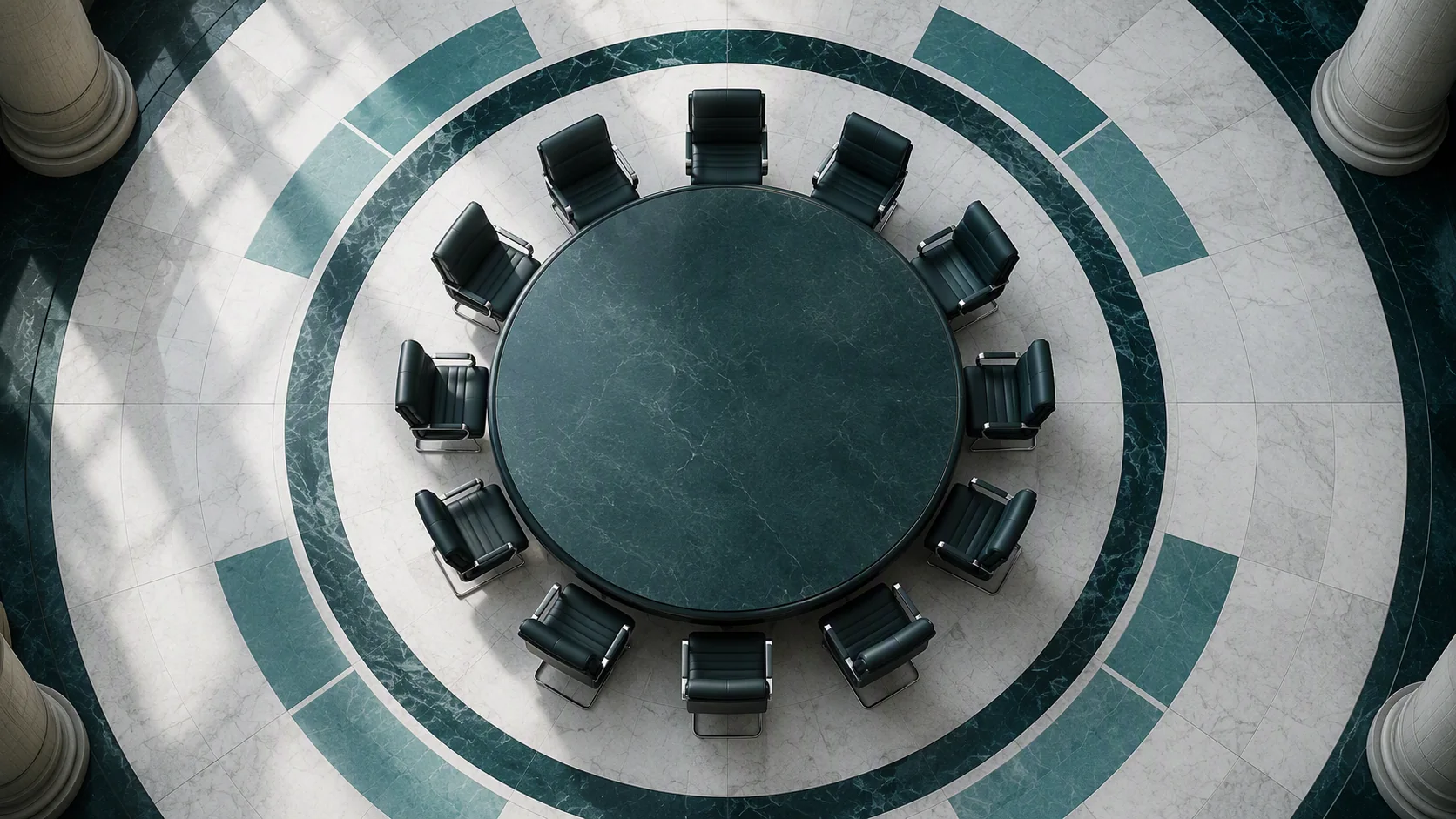 Text-free editorial scene of an individual voluntary arrangement creditors’ meeting and ongoing financial oversight.